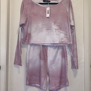 CBR Pink Polyester Lounge Set